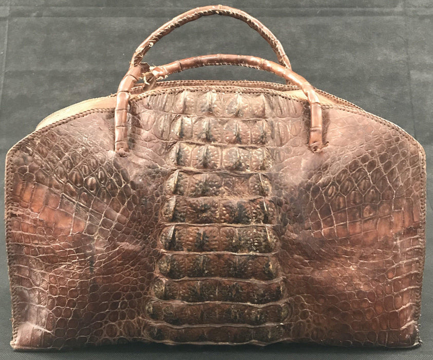 At Auction: Vintage Crocodile Leather Purse