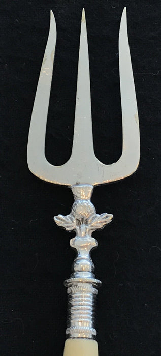 Antique silver bread fork 