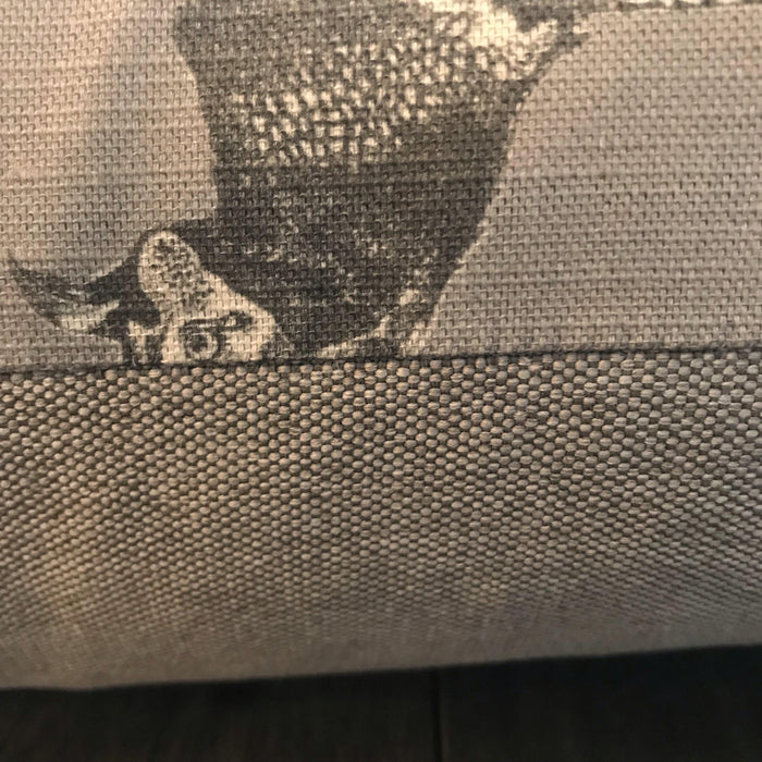 Designer grey pillow with birds 