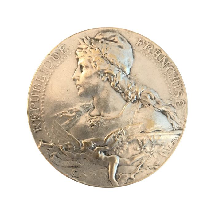 Signed French Silver Medal Award or Trophy Coin: Republique Francaise Senateur (Senator)