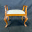 French Louis XV Carved Walnut Chair and Ottoman Set