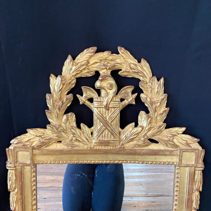 Antique Period French Louis XVI Mirror with Original Gold Gilt
