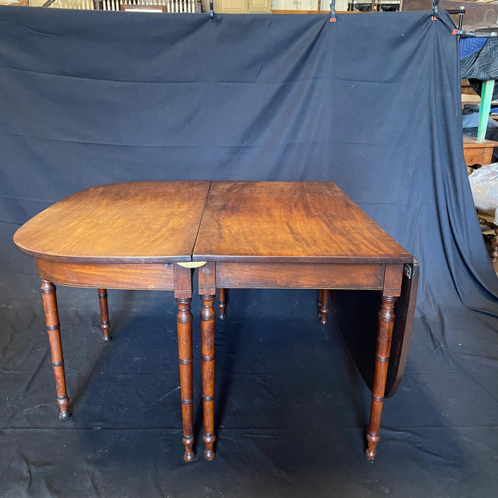 Early 19th Century Maple Harvest Farmhouse Dining Table Expands to almost 8 Feet