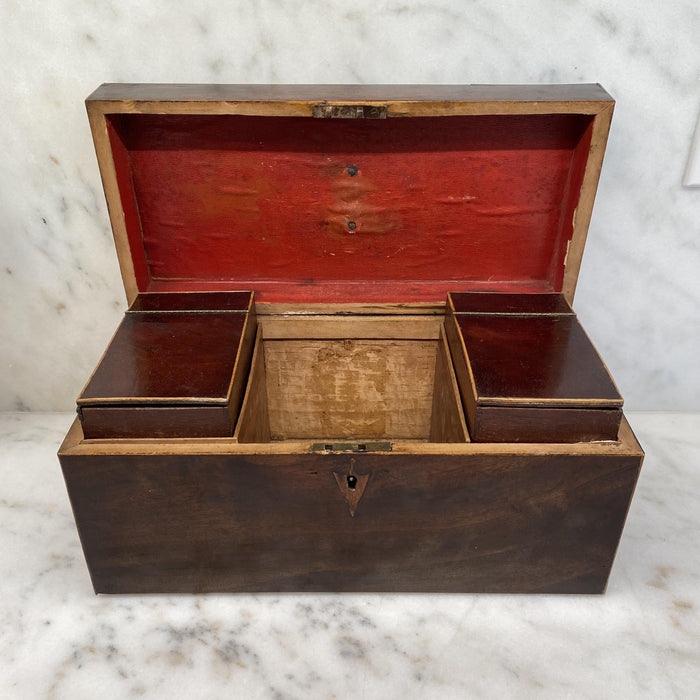 Antique English Regency Mahogany Tea Caddy or Tea Box
