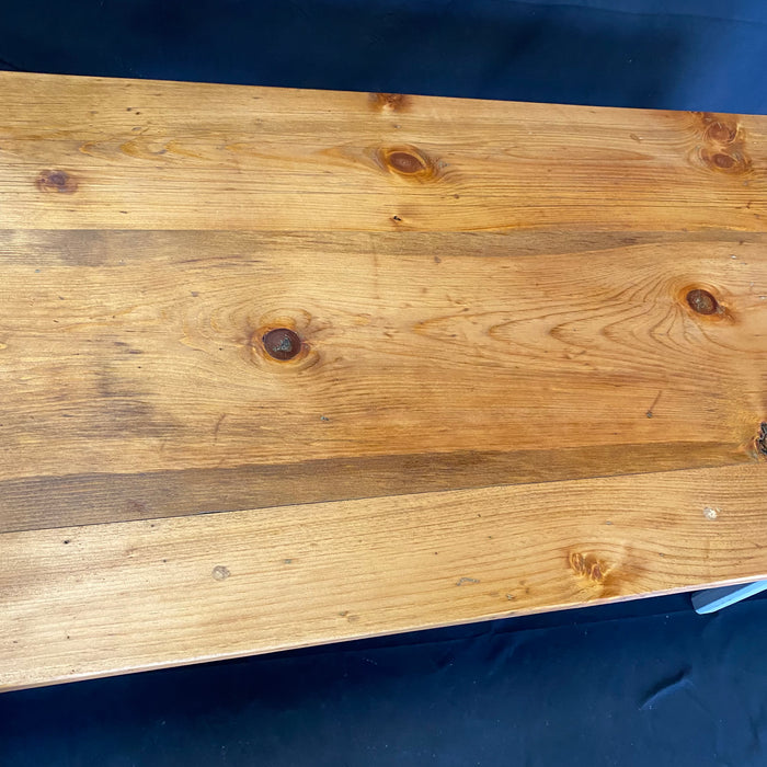 Pine Farmhouse Table - Table Top View - For Sale