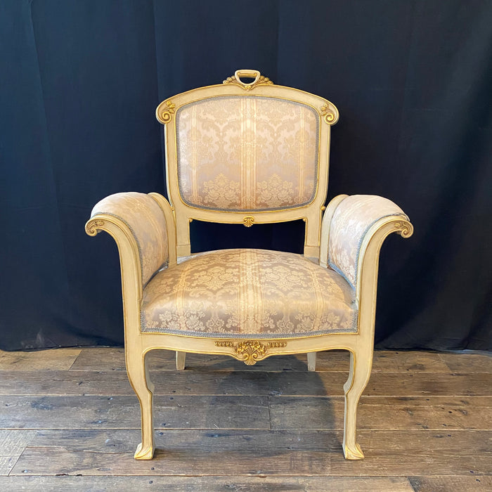 Set of Four Italian Venetian Louis XV Chairs with Original Real Gold G —  The Art of Antiquing