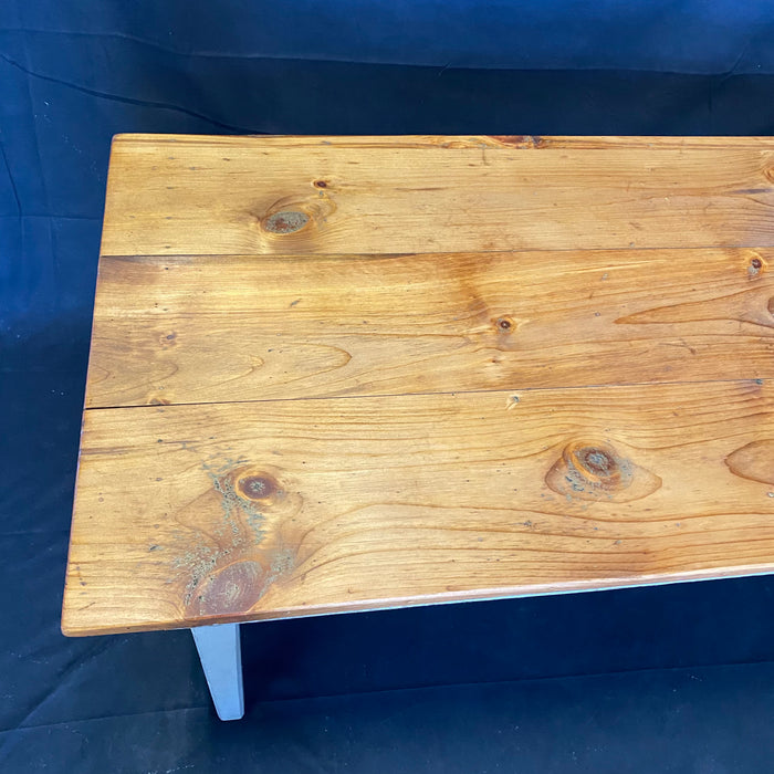 19th Century Farmhouse Dining Table - Detail View of Table Top - For Sale