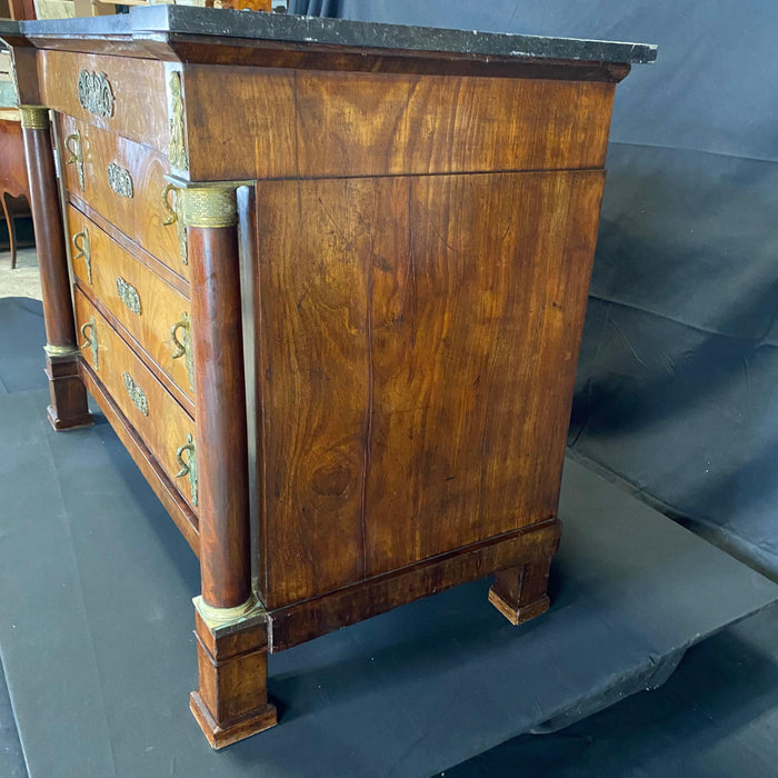 Antique Marble Top Chest - Side View - For Sale