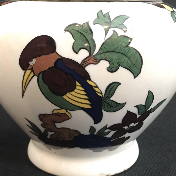 British Porcelain Bird Biscuit Barrel