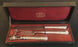 Three Piece Christofle French Meat Serving Set in Original Box for sale