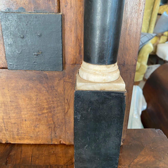 Antique French Ebony Entryway Table - View of Column - For Sale