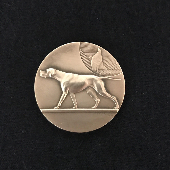 Signed French Gold Dog Medal: Exposition Canine D’Albi 16 Juin 1935 for sale