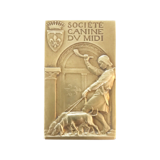 Signed 1st Place Gold French Dog Medal: Societe Canine Du MIDI in original box
