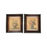 Artwork Pair of Engravings by L. Tessier: Framed Floral Still Life in Matching Frames with Lemon Gold Moldings by L. Tessier