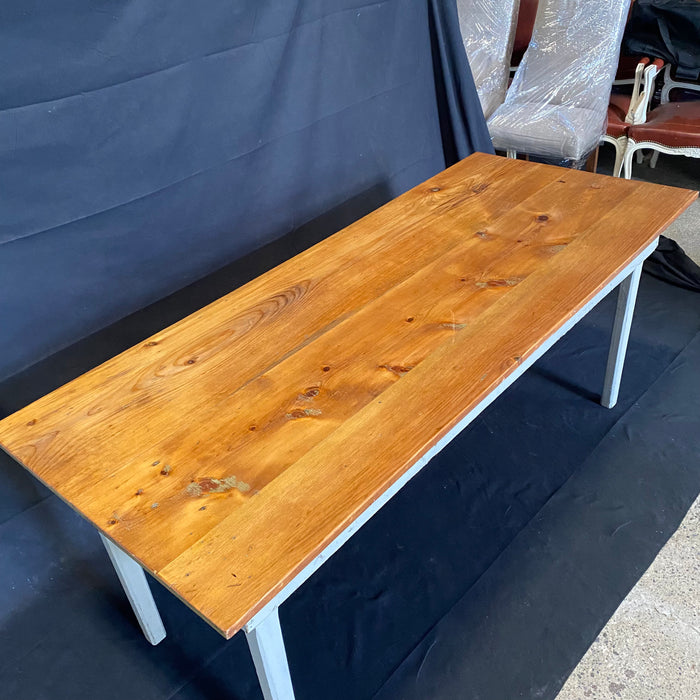 Antique Pine Table Maine - Overhead View - For Sale