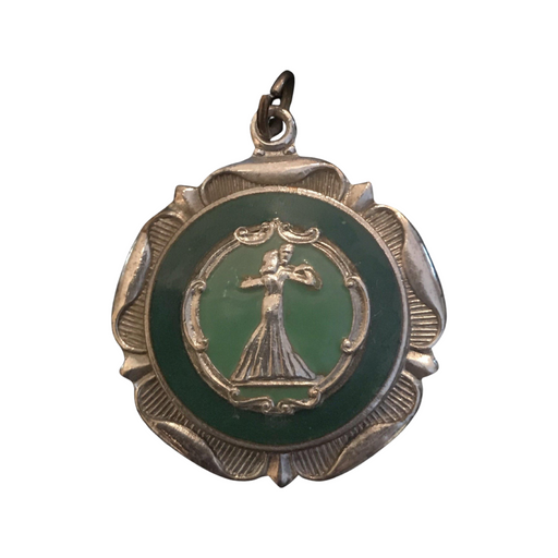 French Vintage Dance Medal with Hook for a Necklace