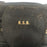 Antique cowhide suitcase with leather handles and buckle 