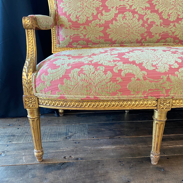 French Louis XVI Sofa - Detail Front View - For Sale 