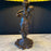 Tiffany Style Art Nouveau Bronze Dragonfly Figural Table Lamp