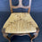 Set of Four 19th Century Country French Provincial Walnut Dining Chairs with Patterned Rush Seats