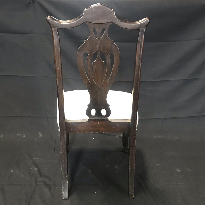 Set of Four Carved 19th Century English Chippendale Style Dining Chairs