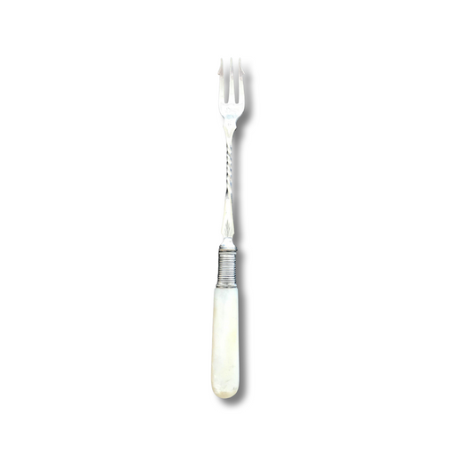 French Silver and Mother of Pearl Pickle Fork or Serving Fork