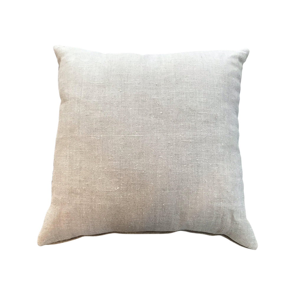 Natural linen throw pillow 
