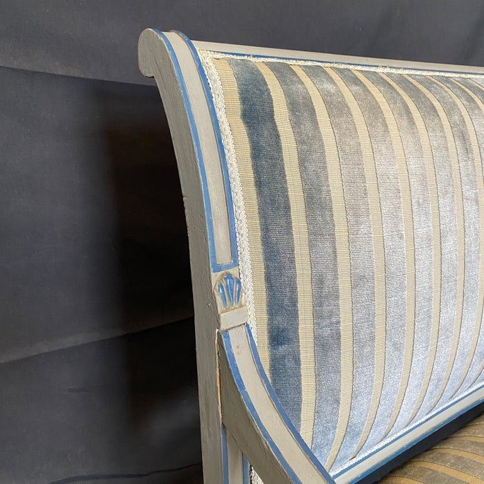 Antique French Blue Sofa Set - Detail View - For Sale