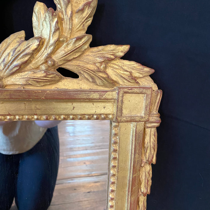 Antique Period French Louis XVI Mirror with Original Gold Gilt