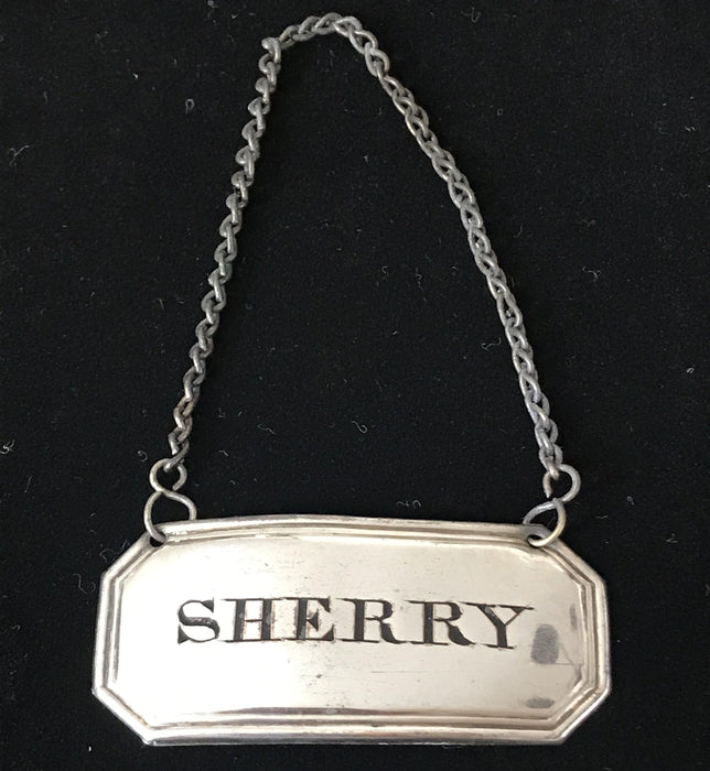 silver sherry label