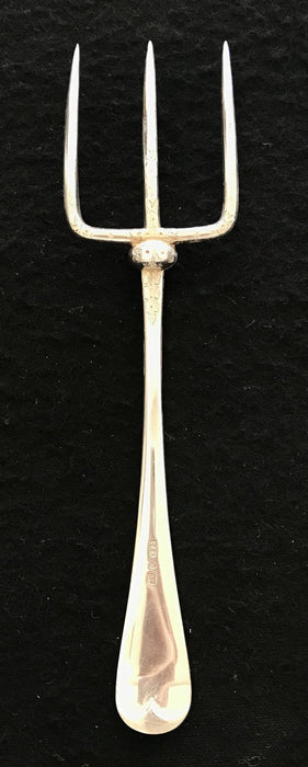 Antique British Silver Bread Fork or Serving Fork or Hors D'oeuvres Fork