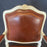 Set of Seven French Louis XV Leather Embossed Armchairs or Fauteuils