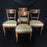 Set of Four Midcentury French Walnut Dining or Side Chairs with Tufted Seats