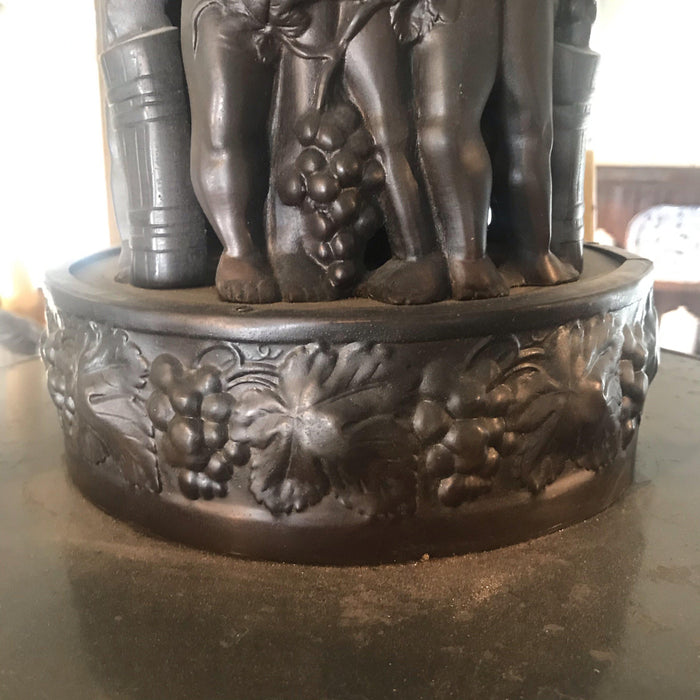 Period Bronze Chandelier Depicting Harvest of the Grapes/Wine Celebration
