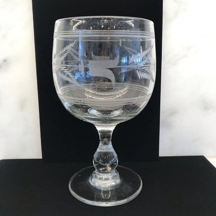 Antique large glass goblet 