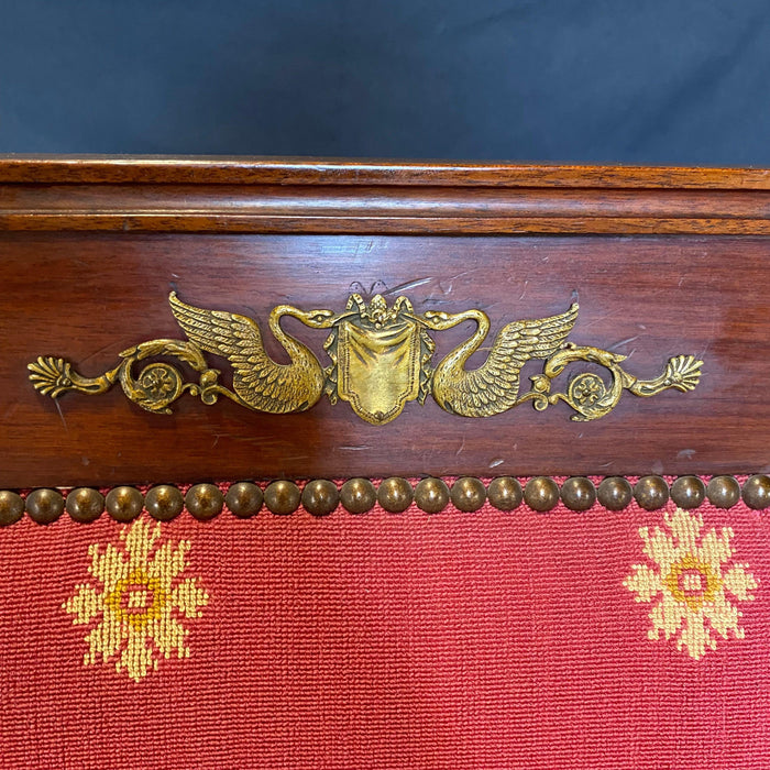 Antique French Empire Chair Set - Detail View of Bronze - For Sale