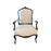 French Ebony Napoleon III Period Armchair Newly Upholstered
