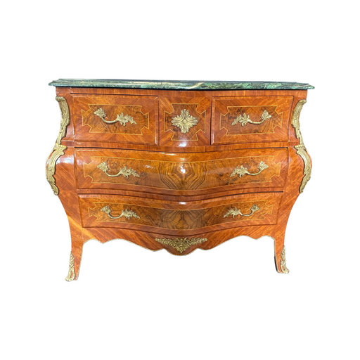 Antique French Serpentine Commode - Front View - For Sale