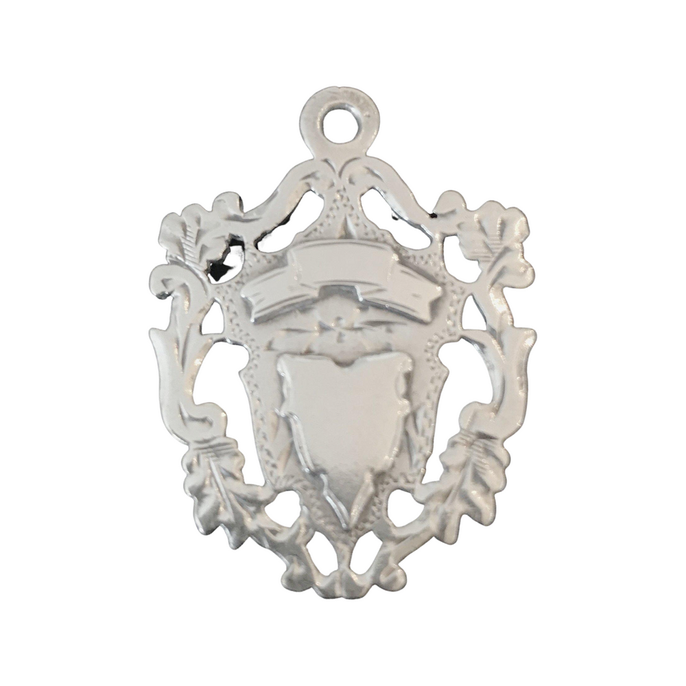 British Silver Crest/Coat of Arms Pendant Medal Hallmarked C.E.A.
