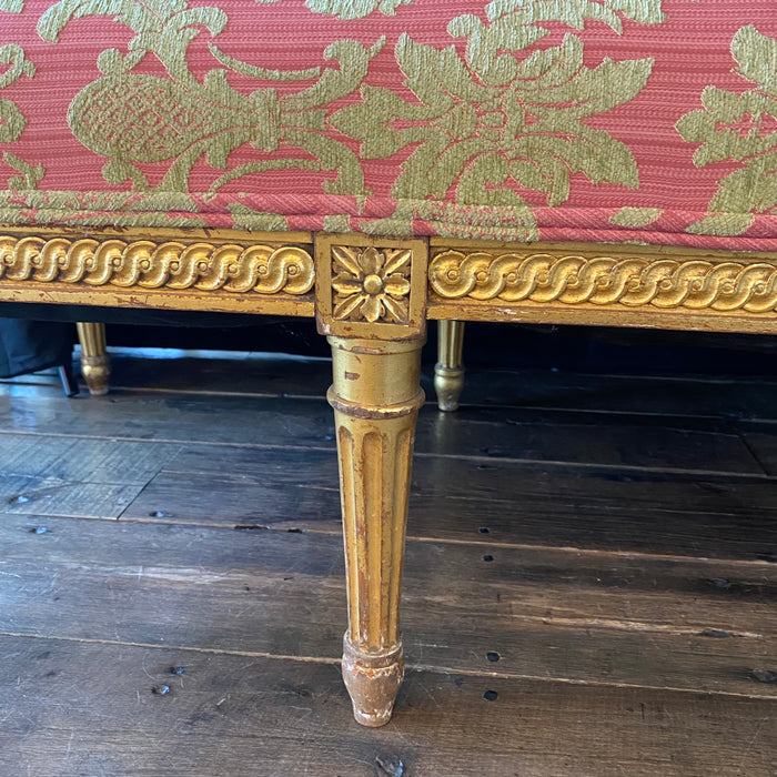 French Louis XVI Sofa - Leg View - For Sale 