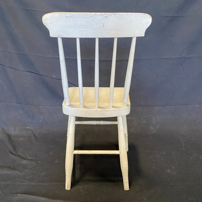 Set of Twelve 19th Century Plank Seat Grange Chairs from Maine