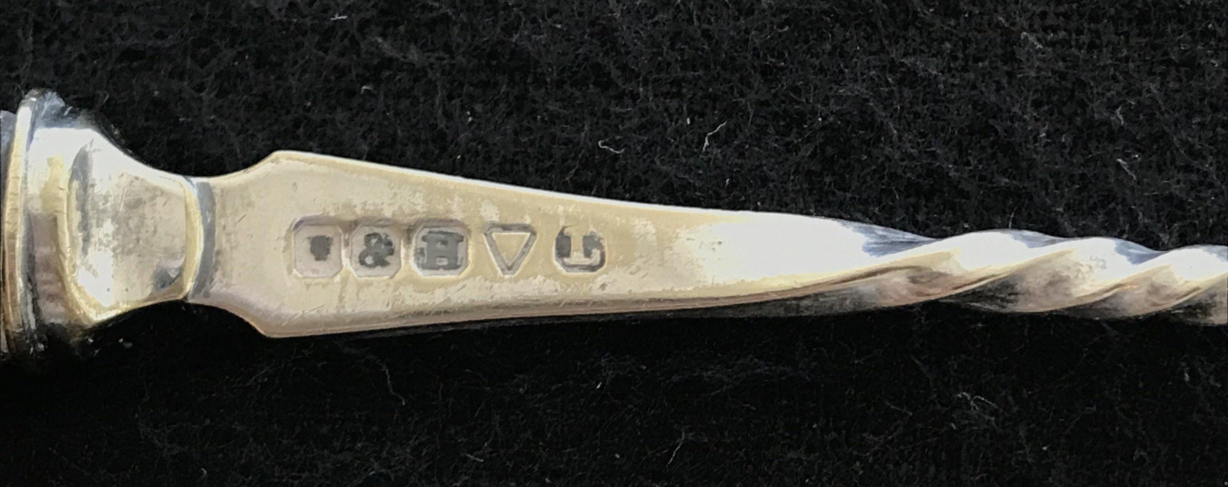 French Silver and Mother of Pearl Pickle Fork or Serving Fork