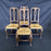 Set of Four 19th Century Country French Provincial Walnut Dining Chairs with Patterned Rush Seats