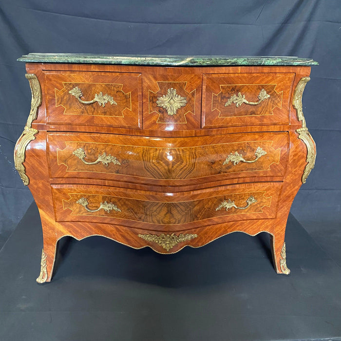 Antique French Bombe Commode - Front View - For Sale