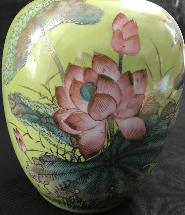 Temple jar or Ginger Jar Hand Painted for sale antique