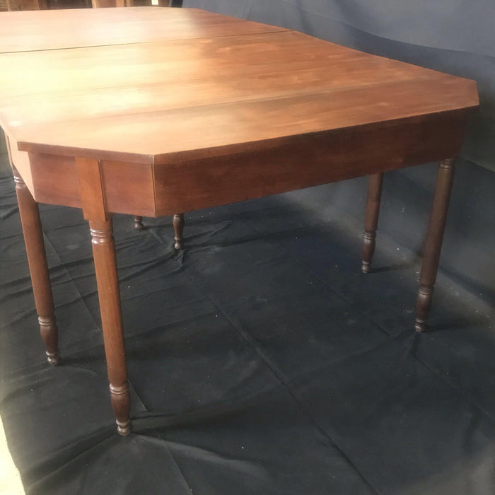 Early American Federal Harvest Dining Table or Space Saving Demilunes