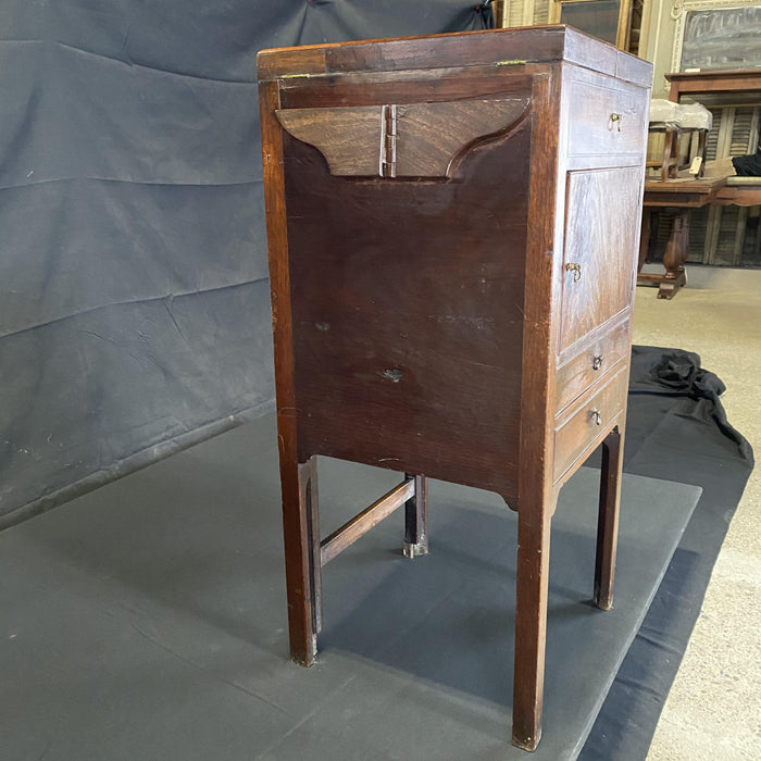 Antique British Nightstand - Side View Closed - For Sale