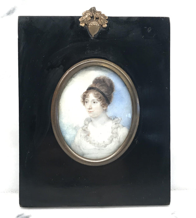 Antique miniature painting of a woman 