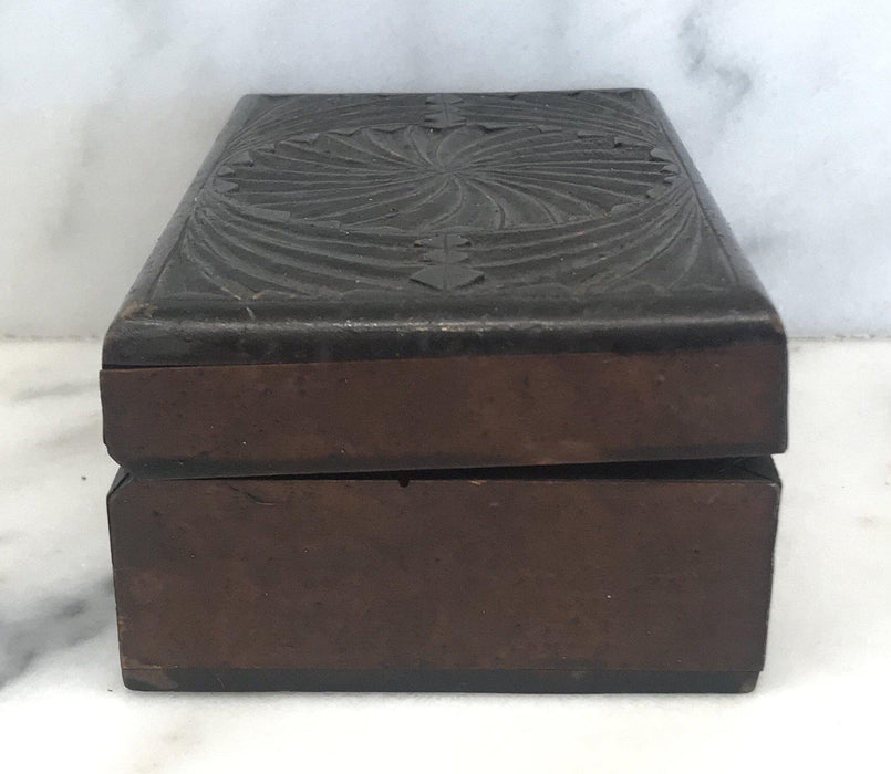 Antique carved wooden box 