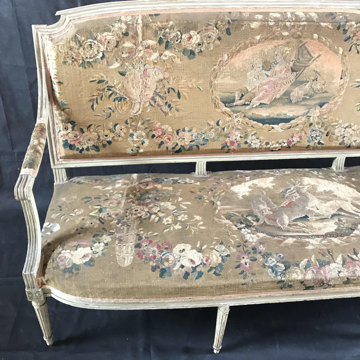 Buy this antique rare unusual aubusson sofa chair loveseat